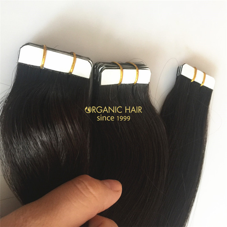 Wholesale 100% human young girl Tape in hair extensions c3